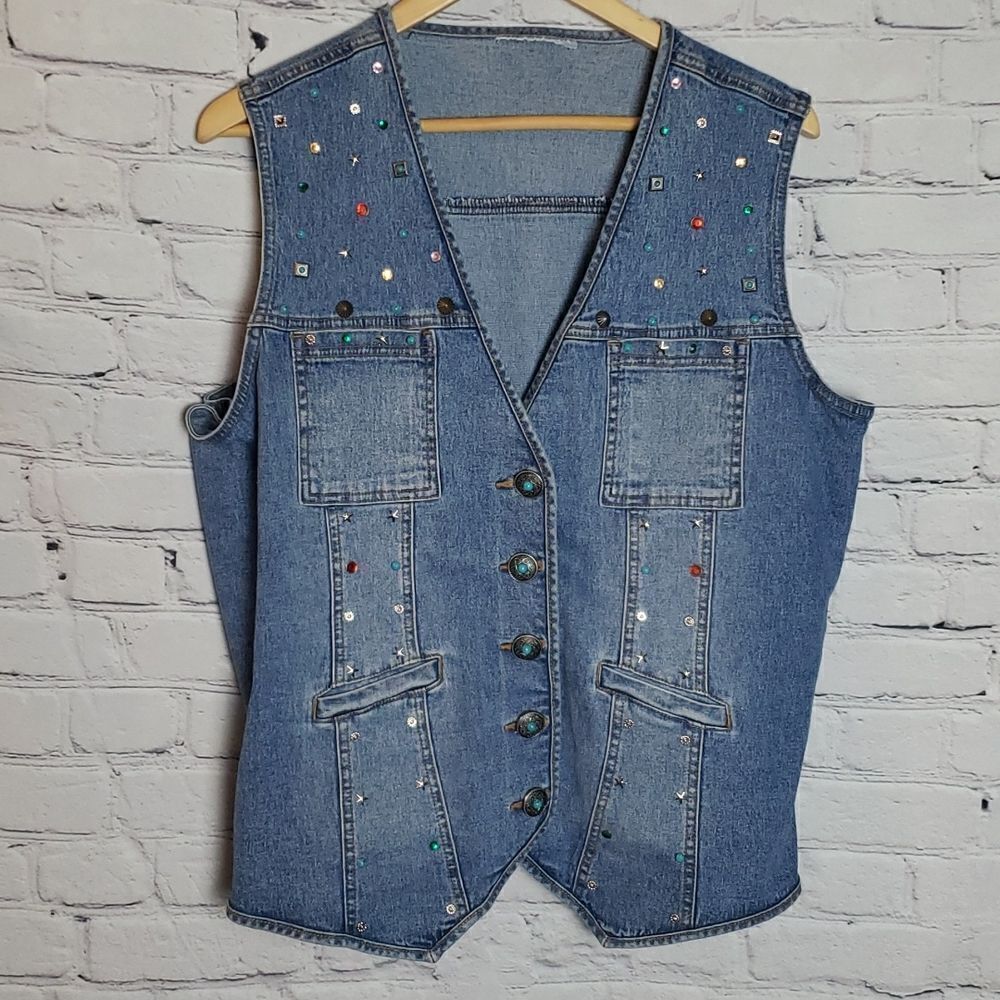 Vintage Jean Vest by Diane Gilman